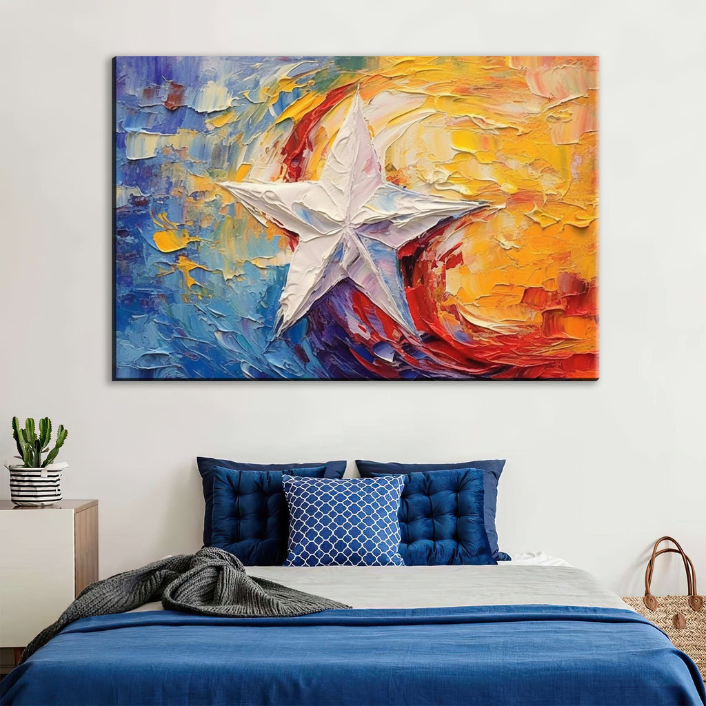 Texas Flag Wall Art – Lone Star Canvas | Wood Framed, UV Coated Print