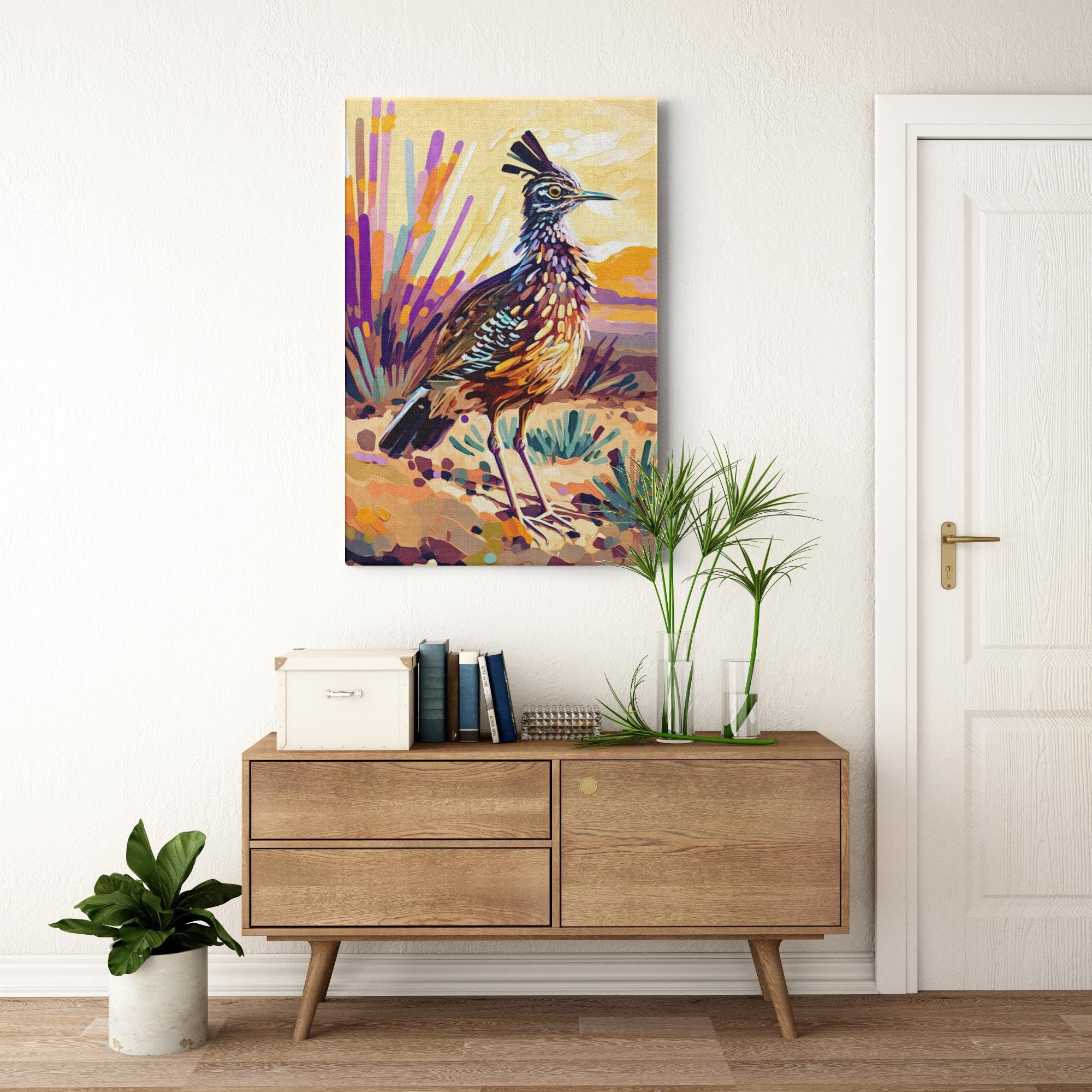 Desert Roadrunner Art – Southwest Wildlife Canvas Print | Gallery Wrapped, Ready to Hang