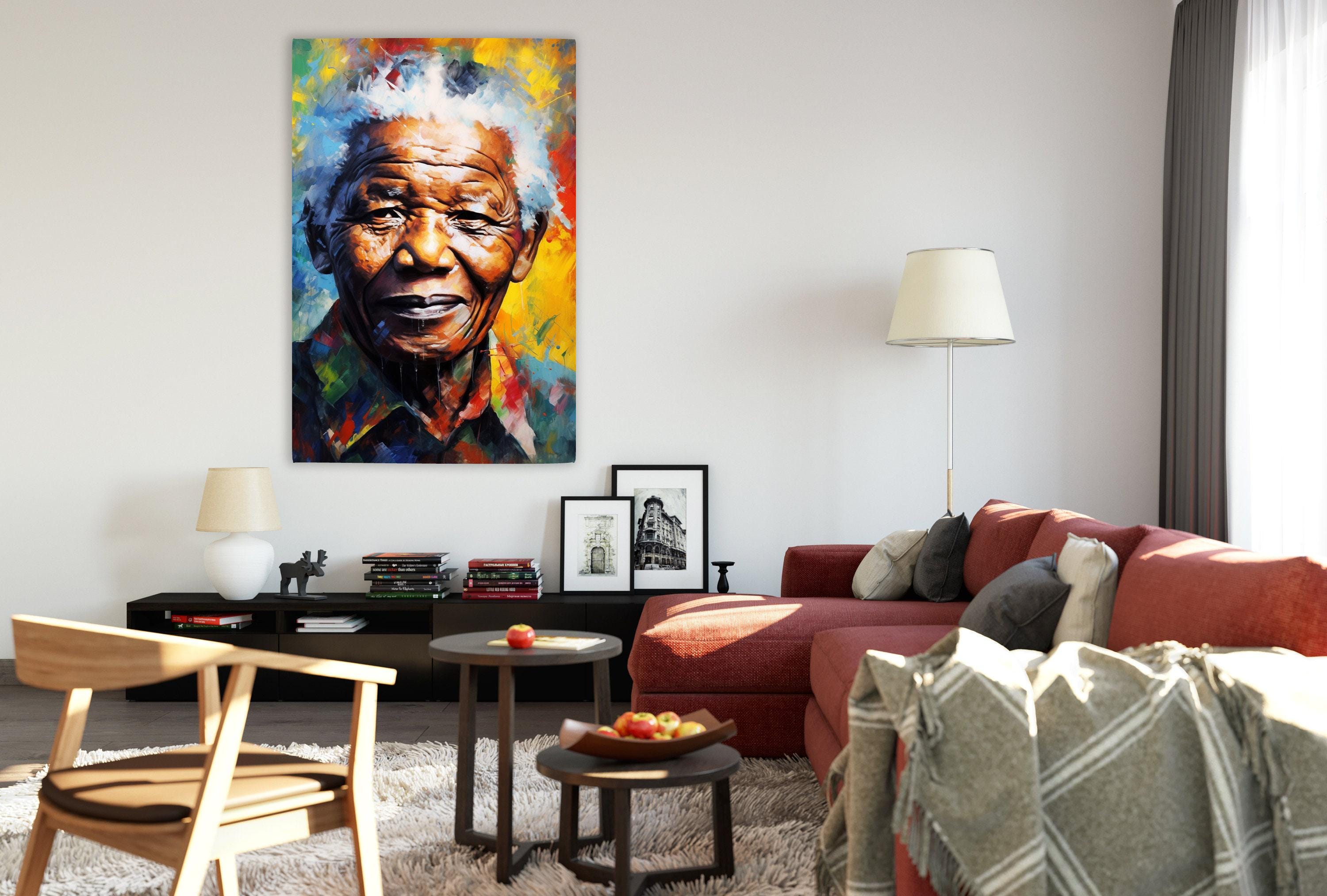 Nelson Mandela Wall Art - Extra Large Canvas Print | Gallery Wrapped, Ready to Hang