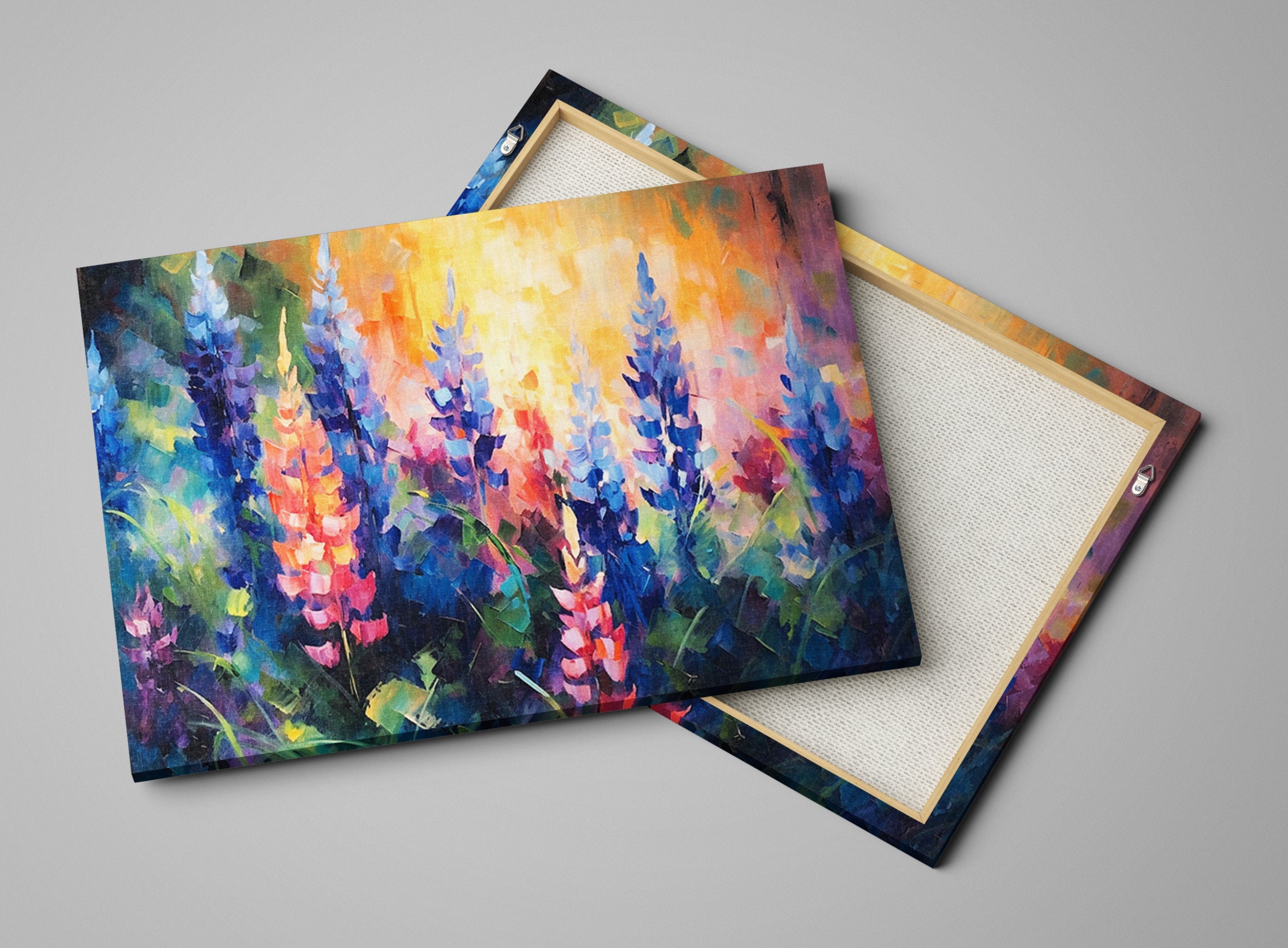 Texas Bluebonnet Canvas – Large Wildflower Meadow Art | Gallery Ready, UV Coated Print
