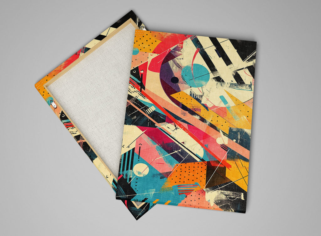 Retro Futurism Canvas – Large Abstract Wall Art | Gallery Wrapped, UV Coated Print