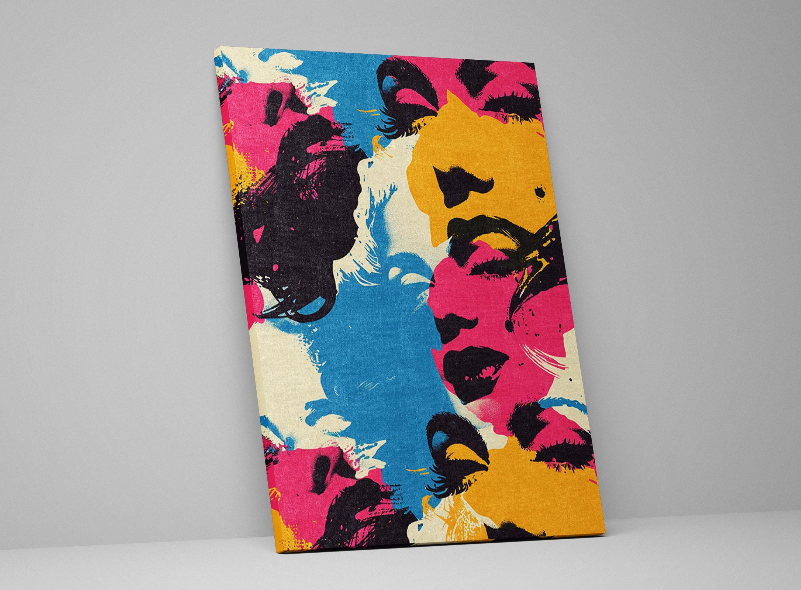 Warhol Style Pop Art - Large Marilyn Monroe Artwork on Gallery Wrapped Canvas