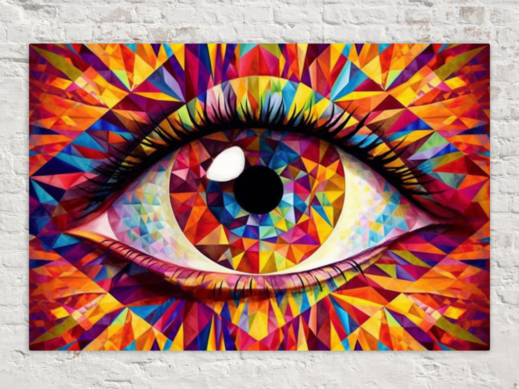 Psychedelic Canvas Art – Third Eye Painting with Vibrant Colors & Trippy Home Decor