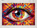 Psychedelic Canvas Art – Third Eye Painting with Vibrant Colors & Trippy Home Decor