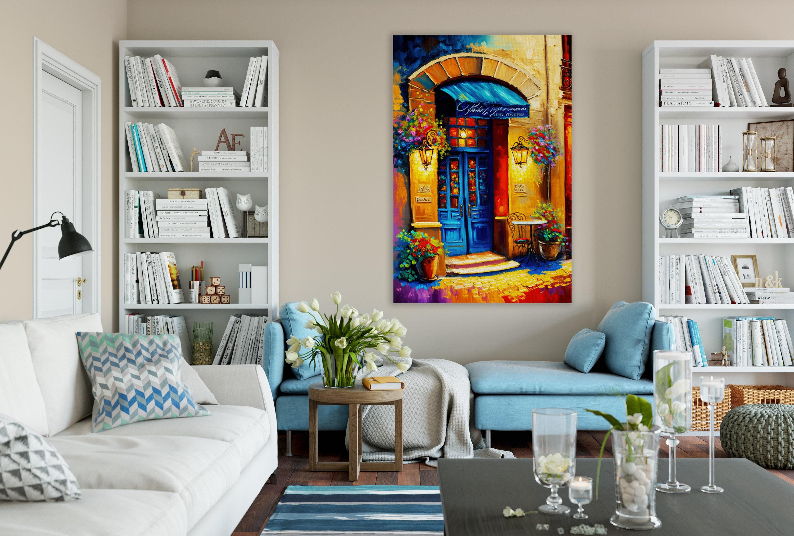 Paris Painting Canvas – Colorful Parisian Canvas Art with Wooden Frame & Fade Resistant Ink