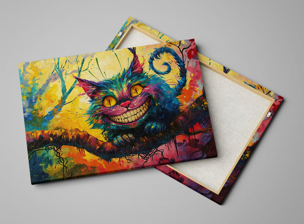 Cheshire Cat Painting – Fantasy Wall Decor | Gallery Wrapped Canvas Print