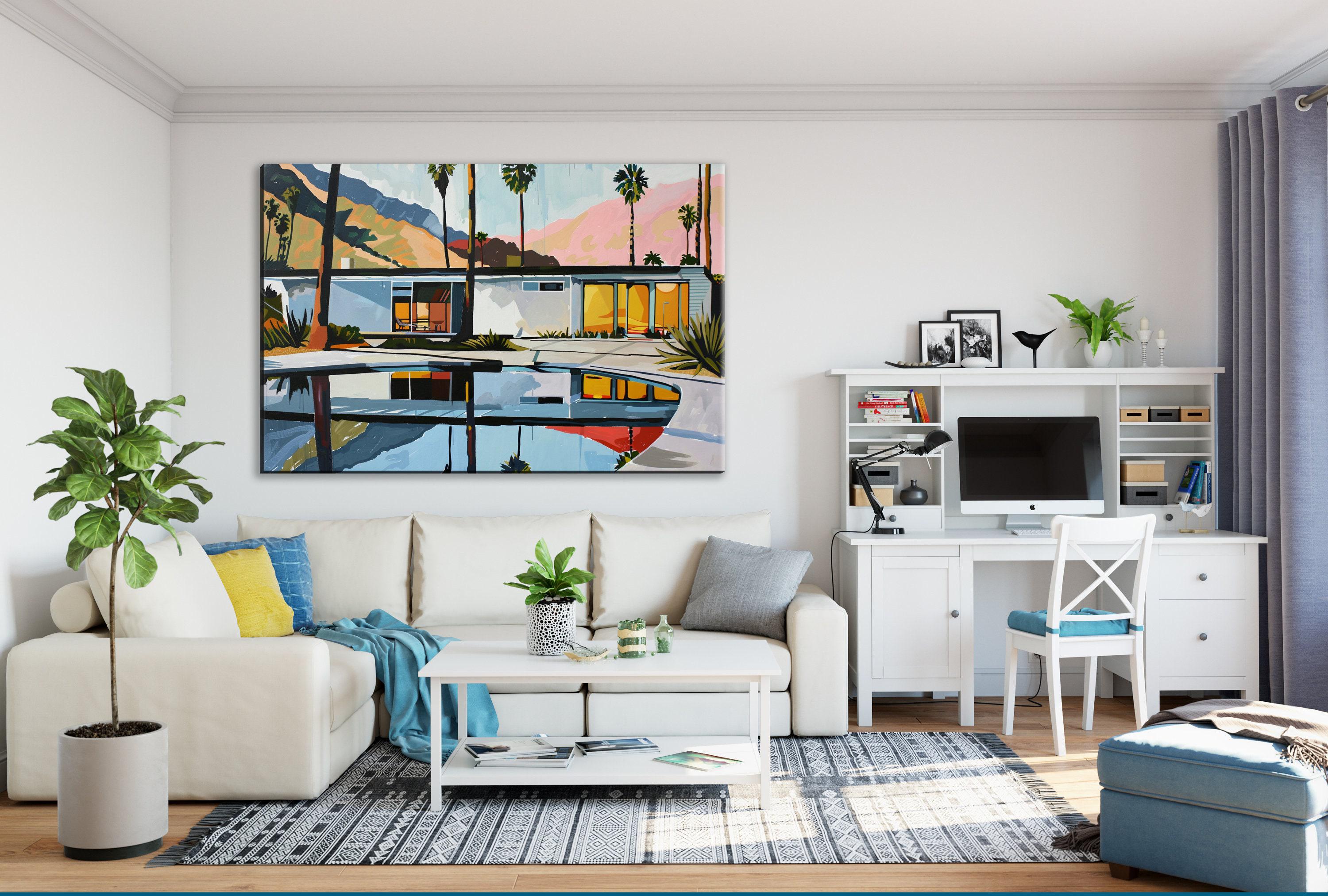Retro Palm Springs Art - Mid-Century Modern Print | Gallery Wrapped Canvas Ready to Hang