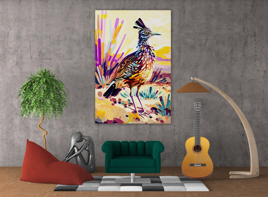 Desert Roadrunner Art – Southwest Wildlife Canvas Print | Gallery Wrapped, Ready to Hang