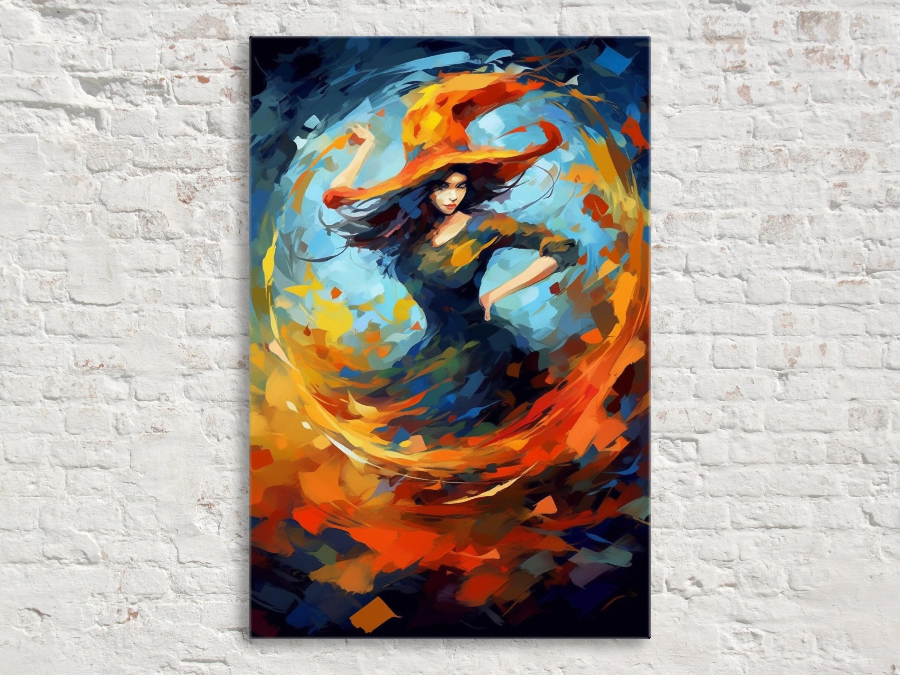 Halloween Witch Canvas | Large Gallery Wrapped Premium Artist Canvas Print
