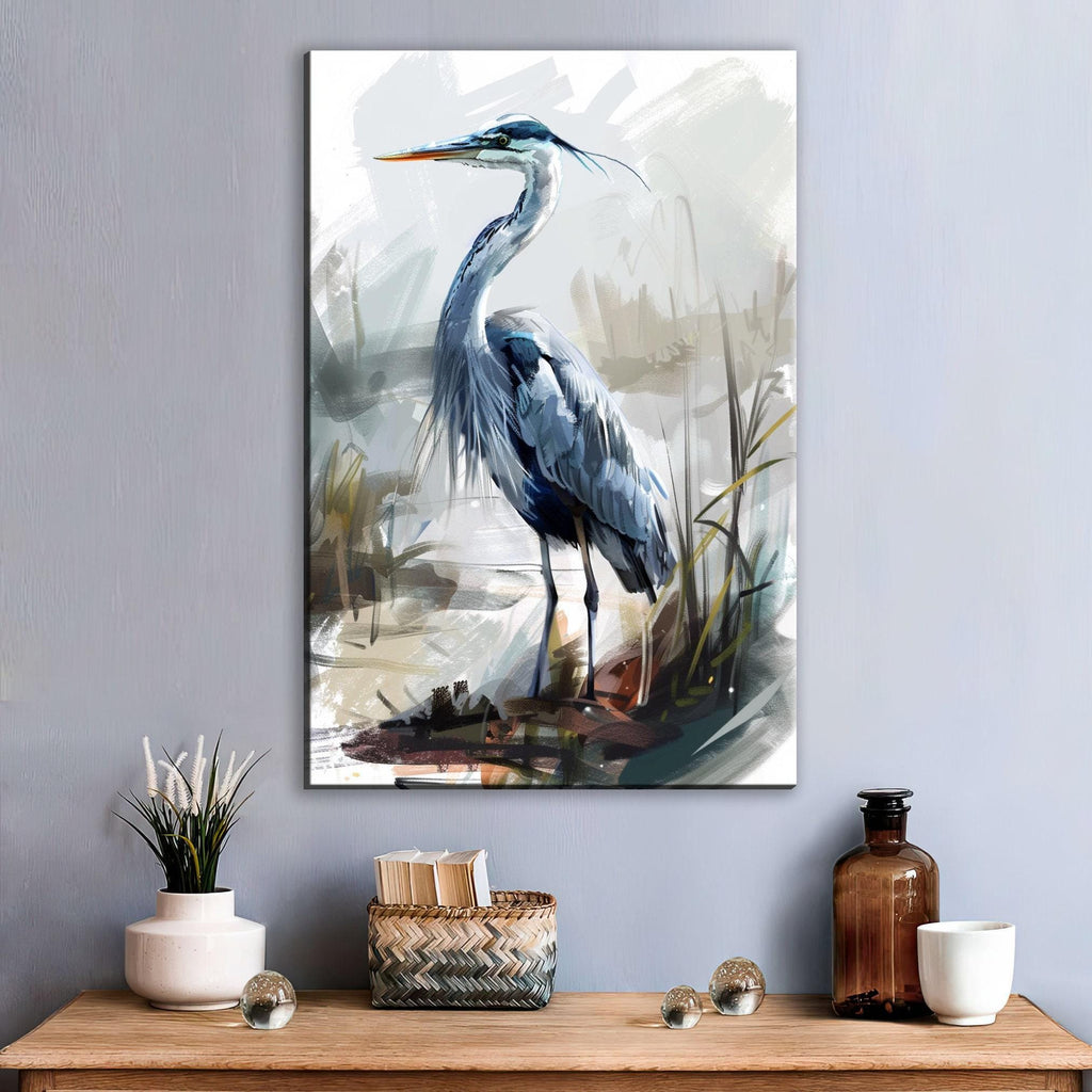 Blue Heron Wall Art – Large Canvas Art | Gallery Wrapped Canvas Print
