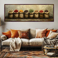 a living room with a couch and a painting on the wall