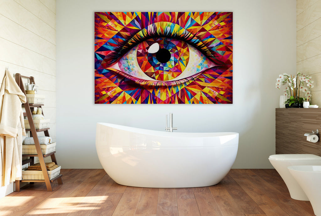 Psychedelic Canvas Art – Third Eye Painting with Vibrant Colors & Trippy Home Decor