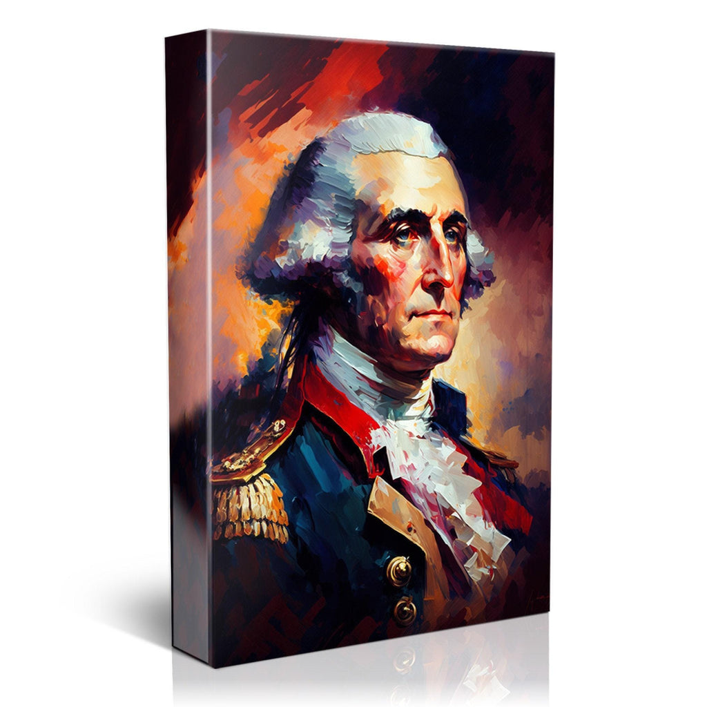 George Washington Canvas Print – Founding Father Canvas With Wood Frame Wall Art