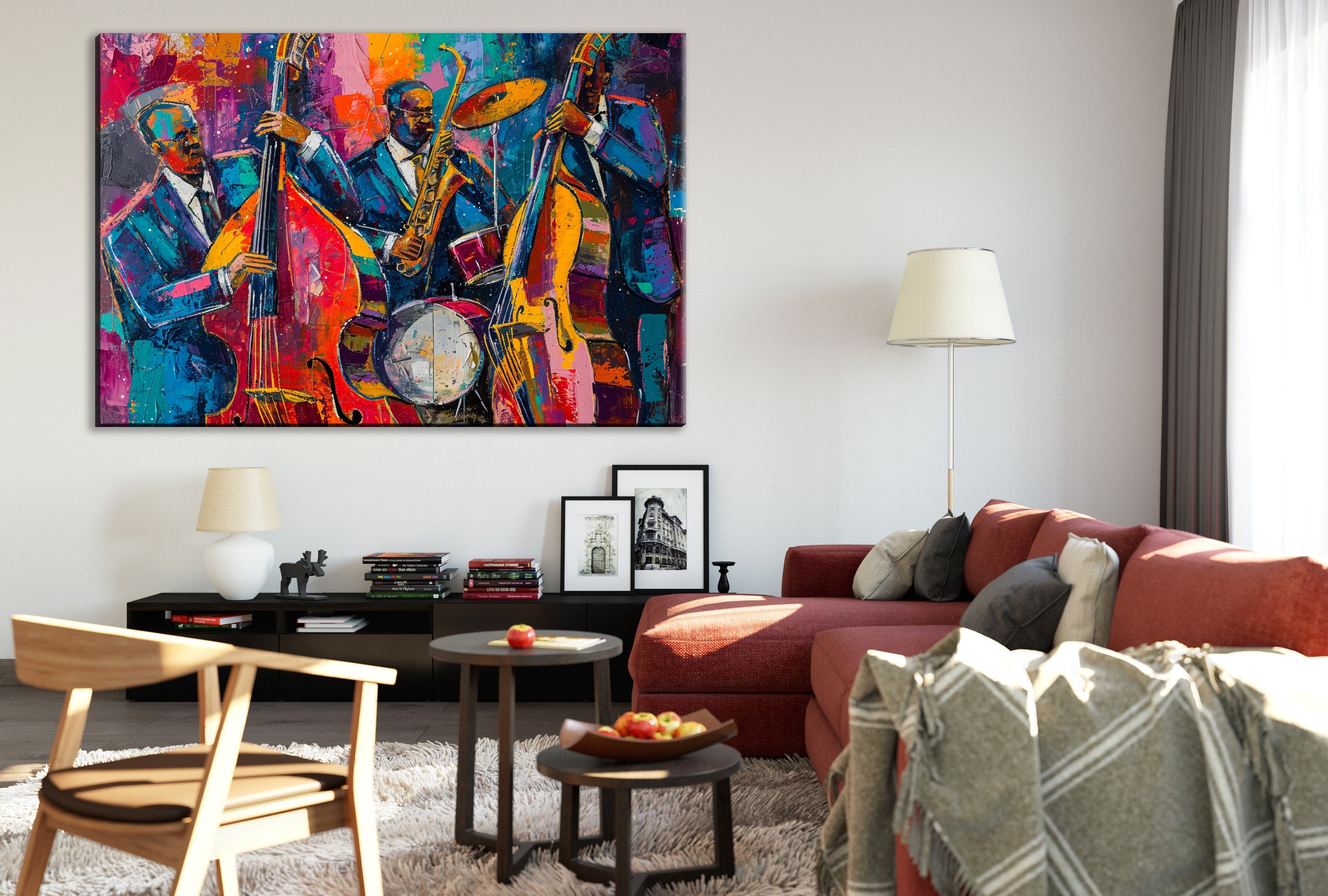 Jazz Wall Art – Energetic Live Jazz Scene Canvas Print | Gallery Wrapped, Ready to Hang