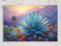Desert Canvas Art - Blue Agave Art on Extra Large Giclee Gallery Ready Canvas Print