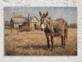 Rustic Texas Donkey Art – Large Gallery Wrapped Canvas | Western Ranch Decor