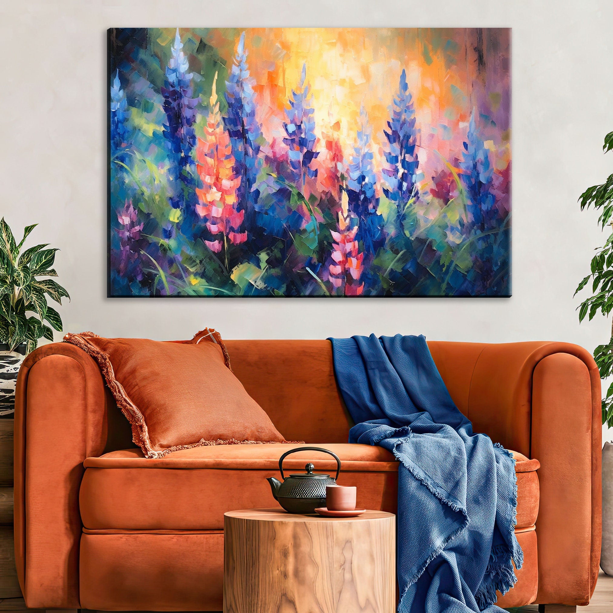 Texas Bluebonnet Canvas – Large Wildflower Meadow Art | Gallery Ready, UV Coated Print