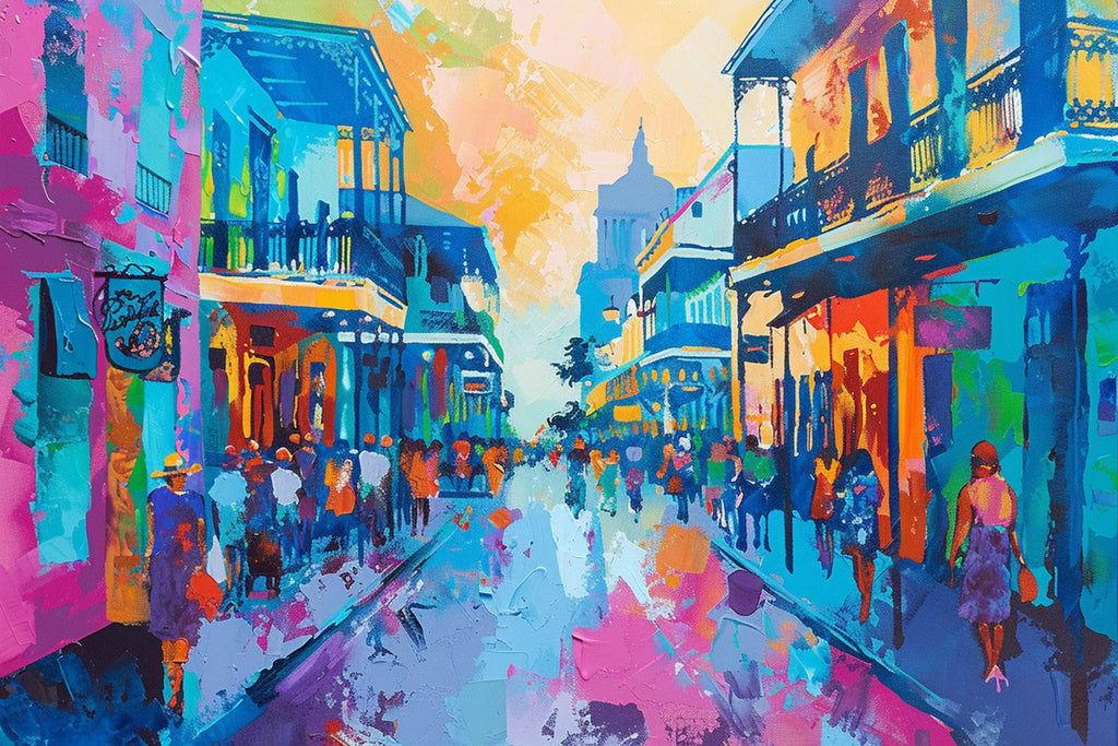 New Orleans Pop Art - Colorful Canvas Art | Gallery Wrapped Ready to Hang Print