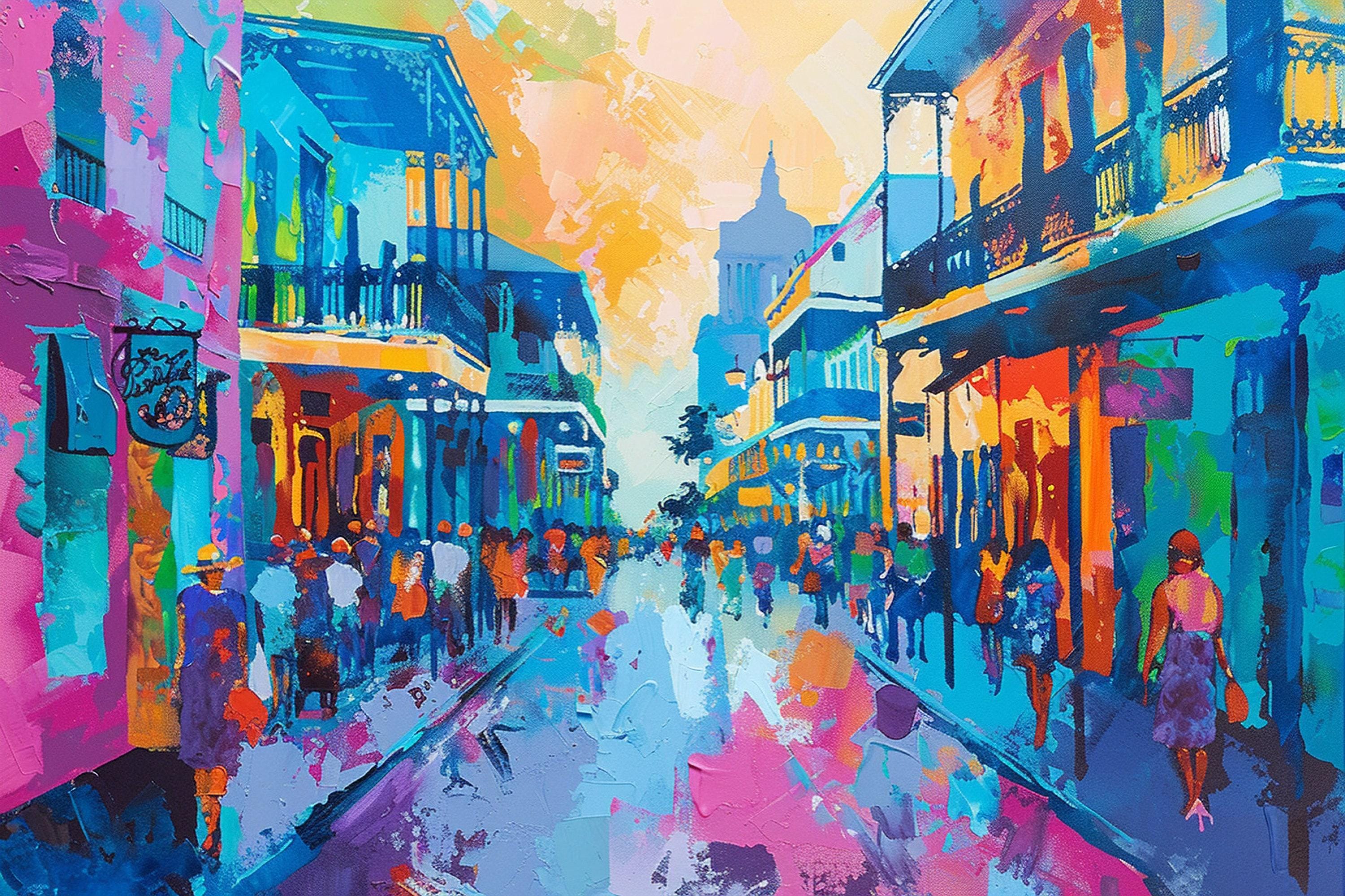 New Orleans Pop Art - Colorful Canvas Art | Gallery Wrapped Ready to Hang Print