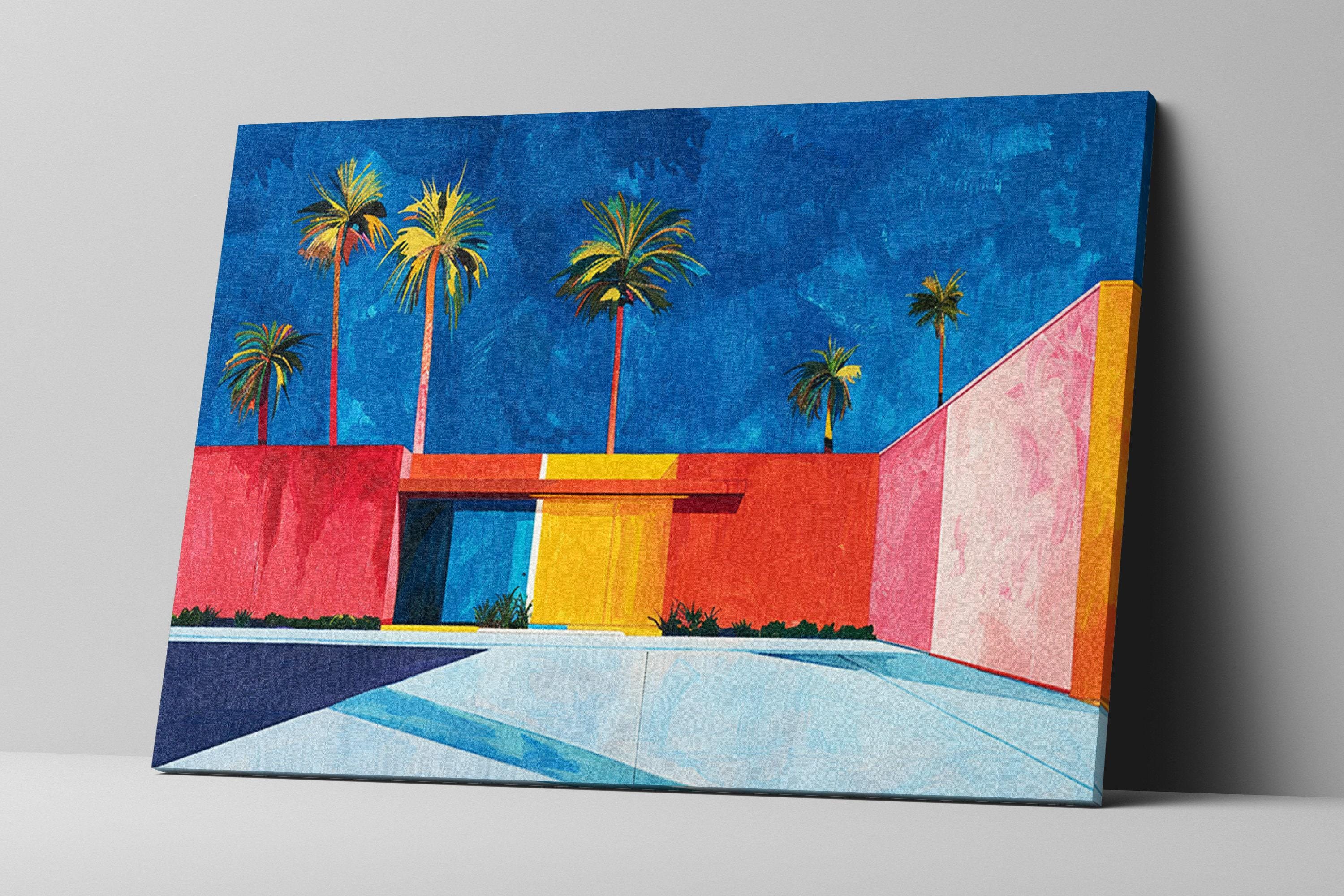 Minimalist Palm Springs Art - Modern Desert Canvas Print | Large Gallery Wrapped