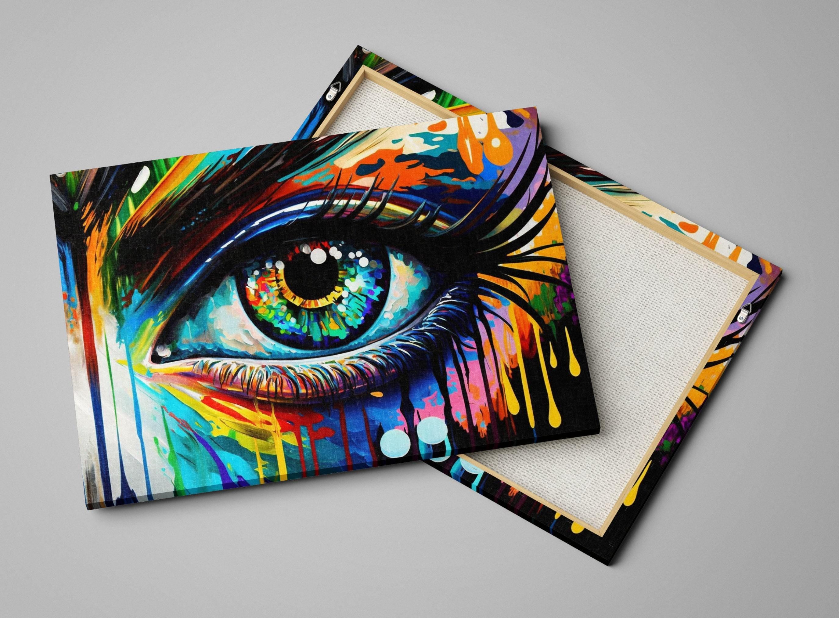Eye Wall Art - Colorful Canvas Print | Vibrant Pop Art Decor, Bold Statement