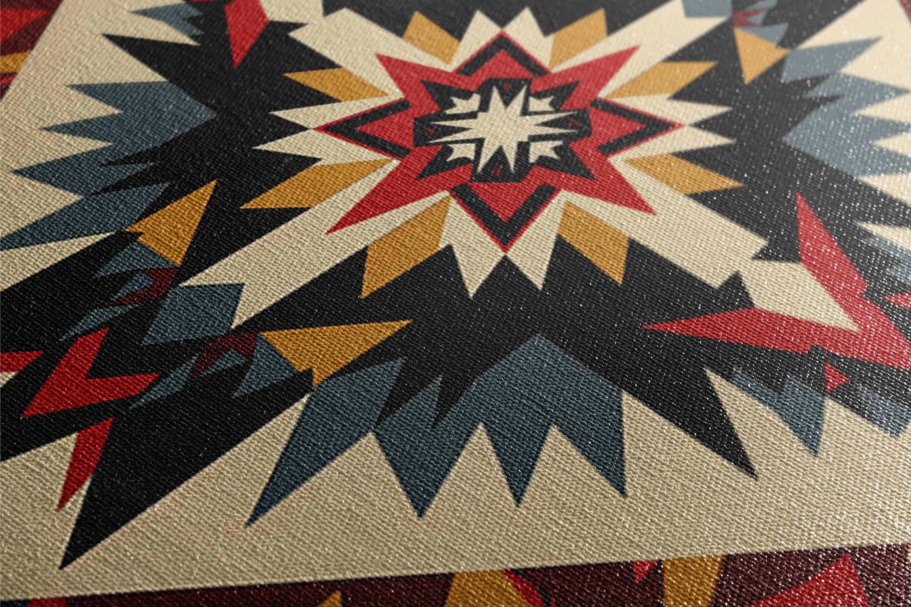 Native American Canvas – Large Tribal Wall Art on Gallery Wrapped Canvas, Ready to Hang