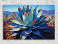 Blue Agave Canvas Print – Southwest Painting on Extra Large Gallery Ready Canvas
