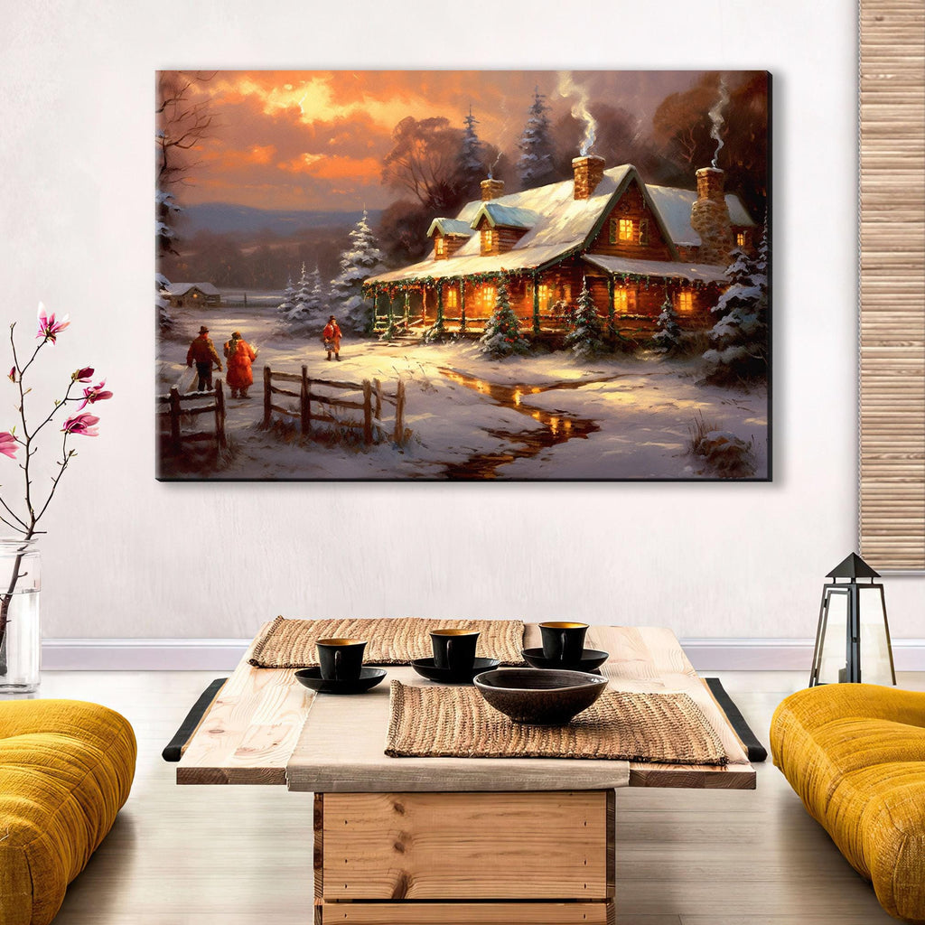 Christmas Canvas Art – Festive Holiday Wall Decor | Large Gallery Wrapped Print