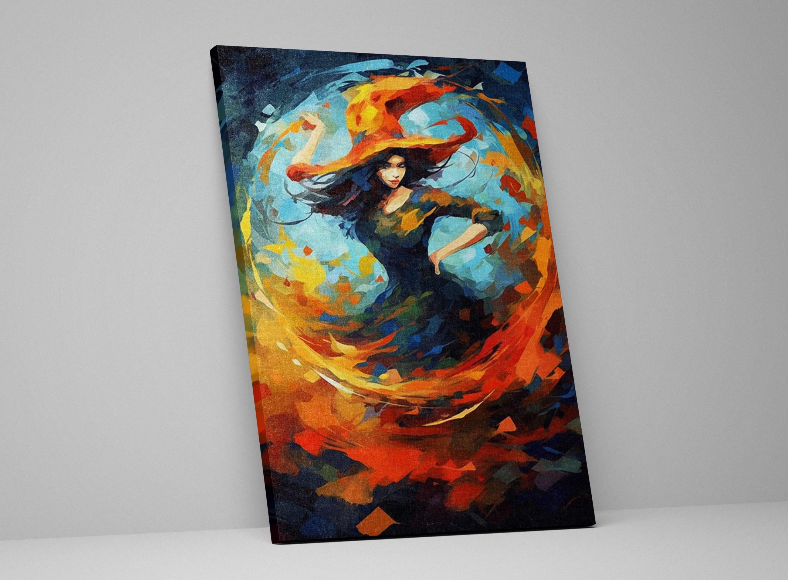 Halloween Witch Canvas | Large Gallery Wrapped Premium Artist Canvas Print