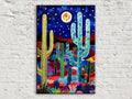 Desert Wall Art – Nocturnal Mirage Starry Night Canvas | Gallery Wrapped, Ready to Hang