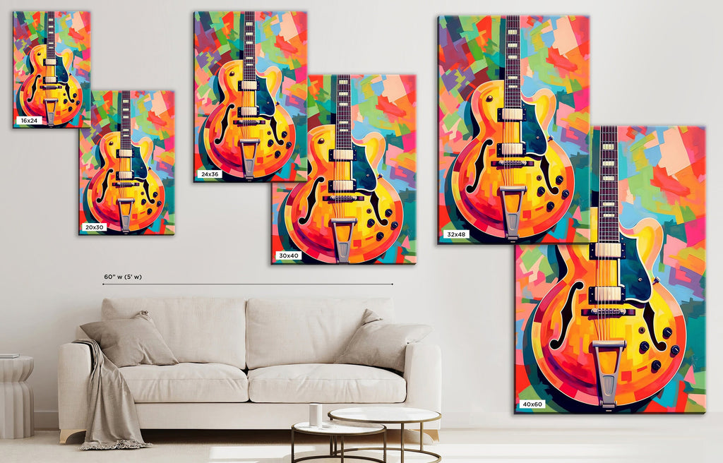 Electric Guitar Wall Art – Premium Guitar Canvas Art for Music Lovers
