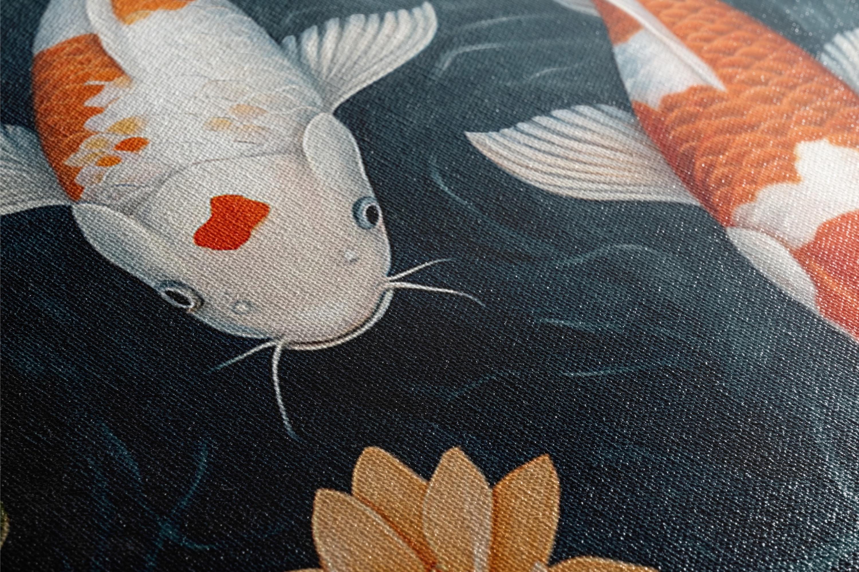 a close up of two fish on a black background