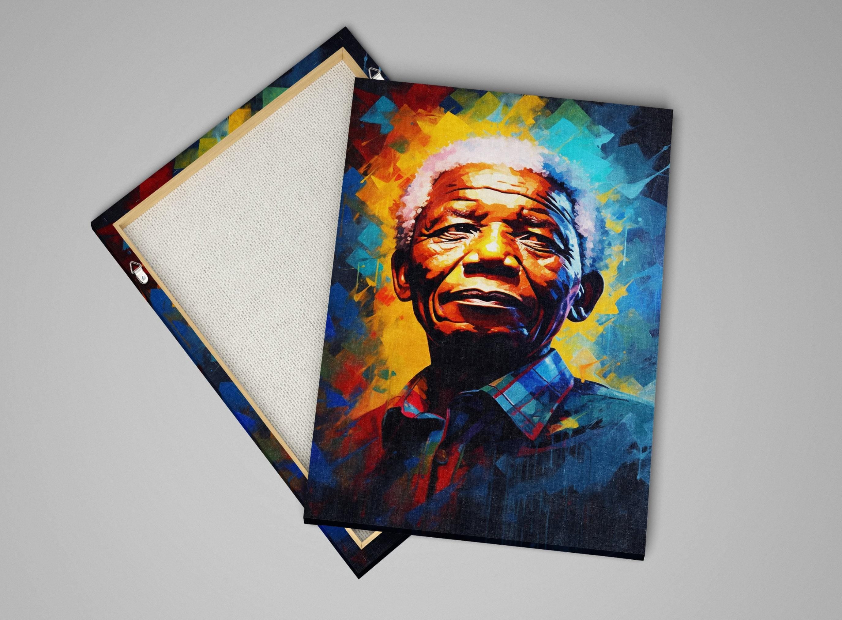 Nelson Mandela Art - Gallery Wrapped Canvas Wall Art | Extra Large Civil Rights Tribute