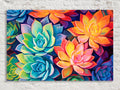 Succulent Wall Decor – Large Desert Plant Art on Gallery Ready Canvas Print