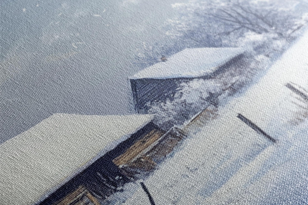 a picture of a house in the snow