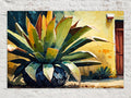 Agave Cactus Art Print - Southwestern Home Decor | Gallery Wrapped Canvas, Ready to Hang
