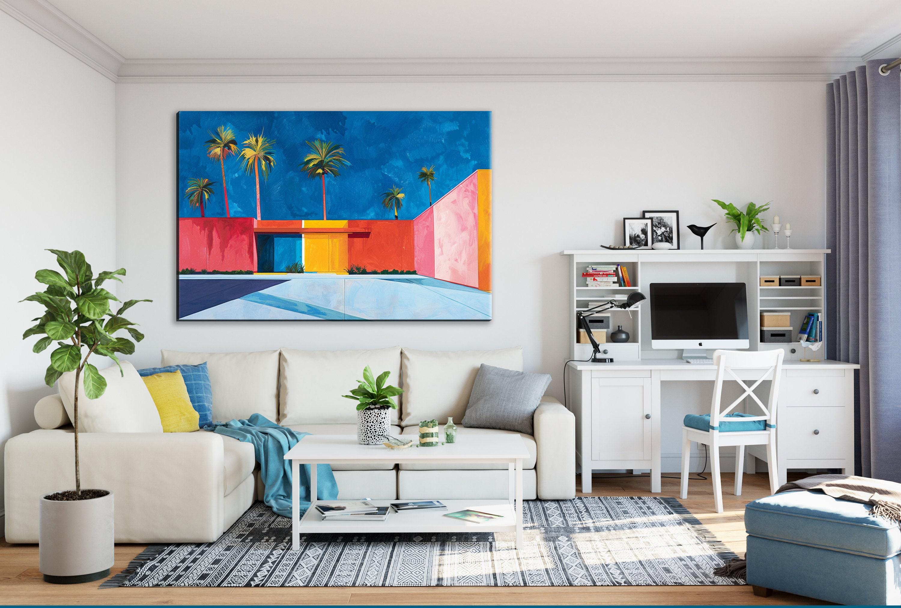 Minimalist Palm Springs Art - Modern Desert Canvas Print | Large Gallery Wrapped