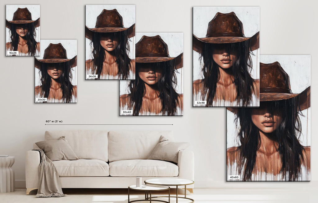 a picture of a woman wearing a cowboy hat