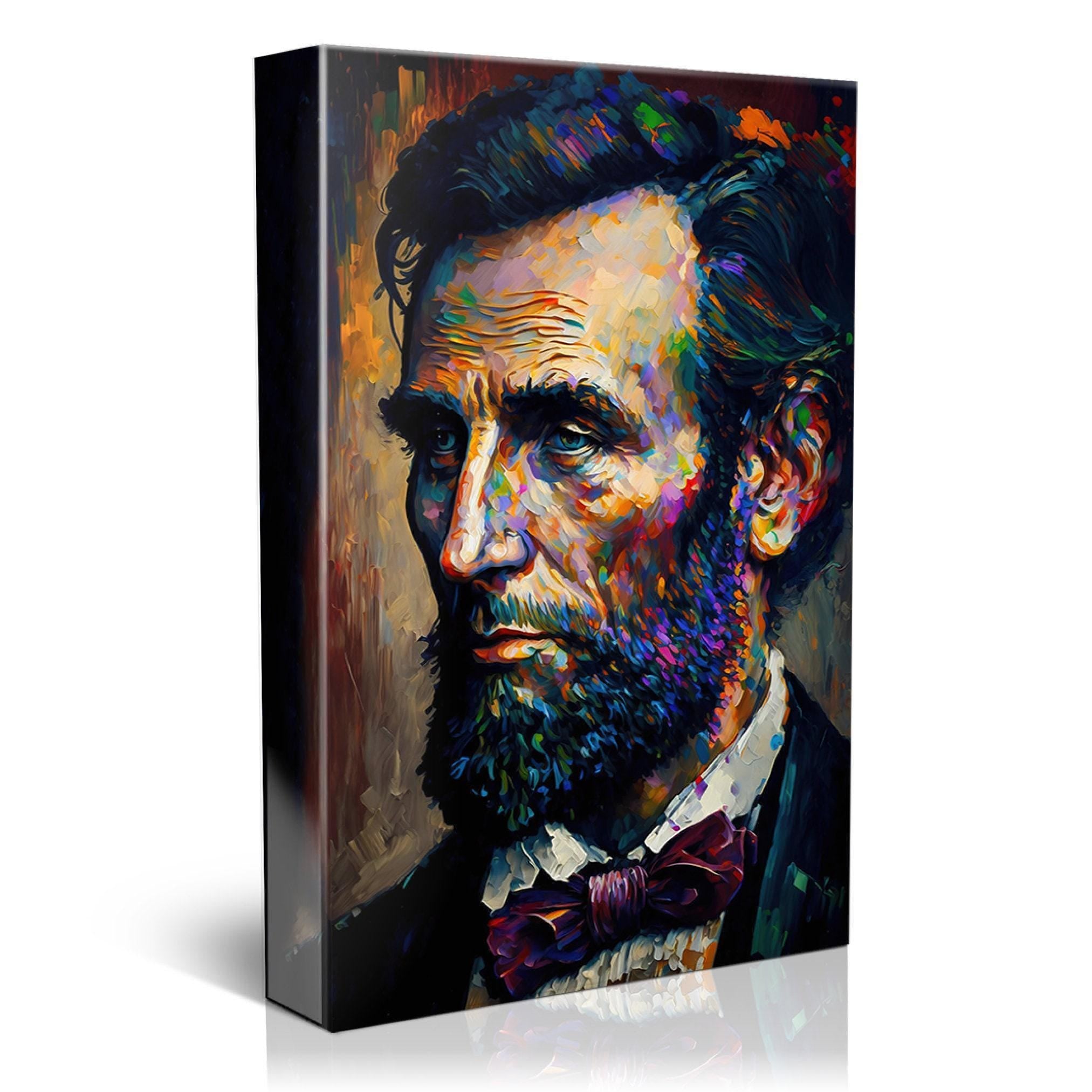 Abraham Lincoln Canvas Print – Presidential Portrait on Gallery Ready Wood Frame