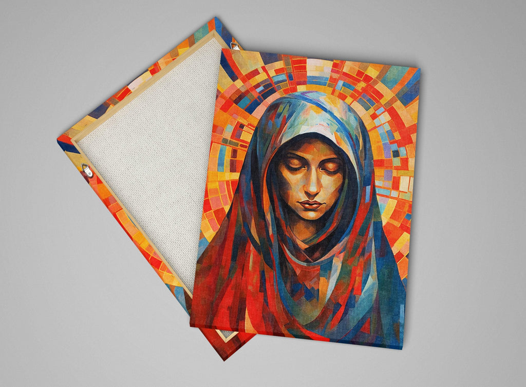 Virgin Mary Canvas Print – Large Faith Artwork | Blessed Mother Wall Decor
