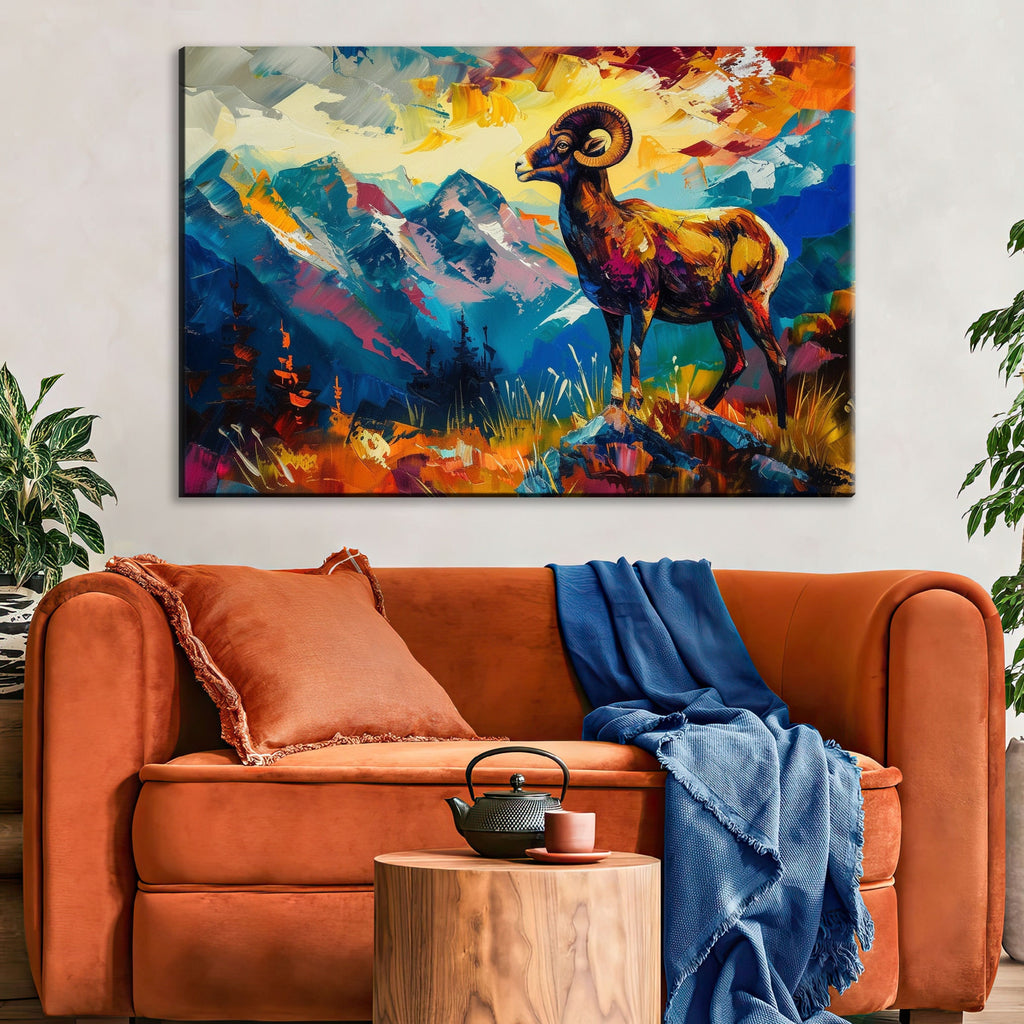 Bighorn Sheep Canvas | Large Wildlife Wall Art - Gallery Wrapped, Ready to Hang