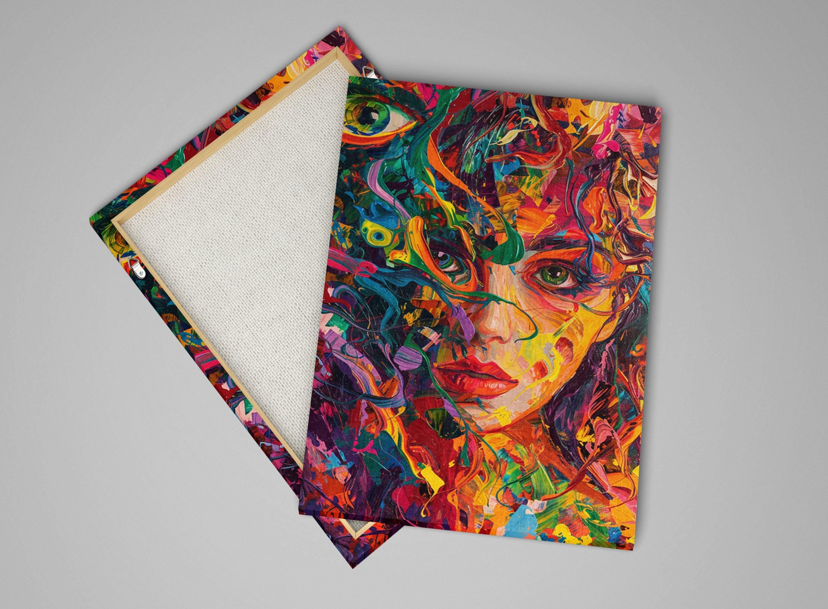 Abstract Colorful Wall Art – Extra Large Canvas Art | Gallery Wrapped Canvas, Ready to Hang