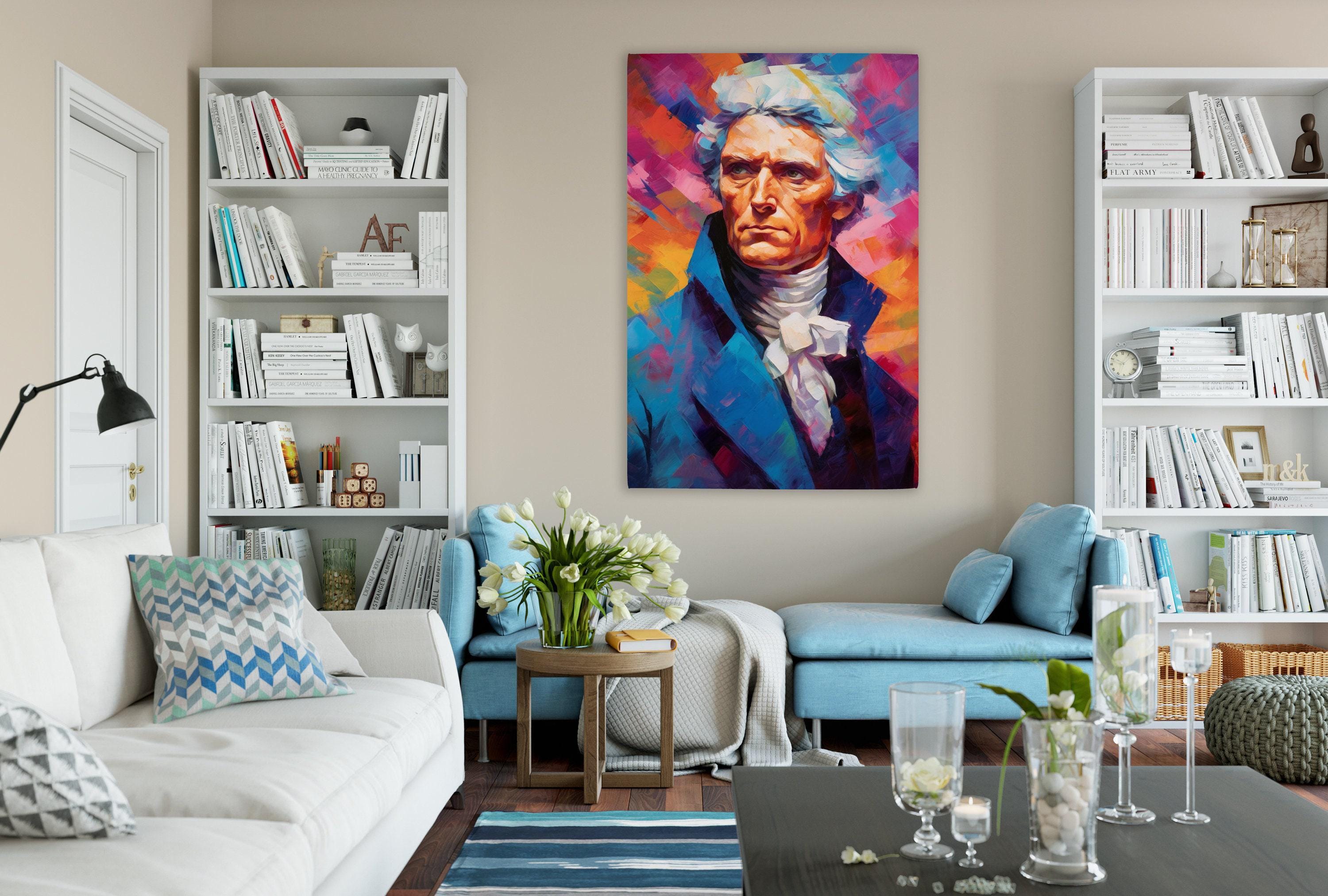 Thomas Jefferson Art - Gallery Wrapped Canvas Print | Ready to Hang Historical Wall Decor
