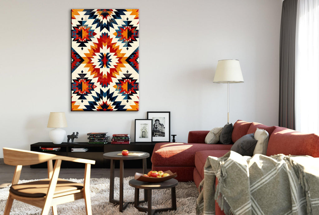 Southwestern Native American Wall Art – Ganado Print Canvas | Extra Large Gallery Wrapped