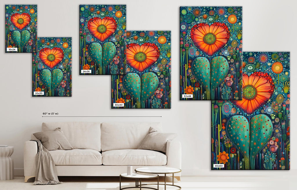 a living room with a couch and a painting on the wall