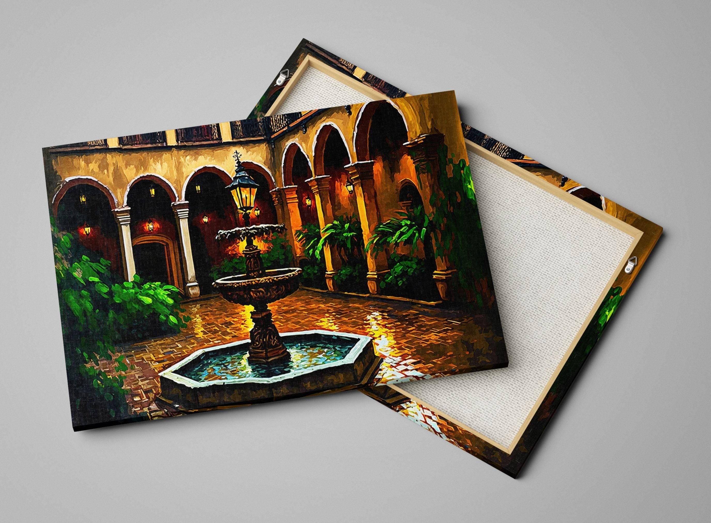 New Orleans Canvas Art - French Quarter Painting | Bourbon Street Giclee Print
