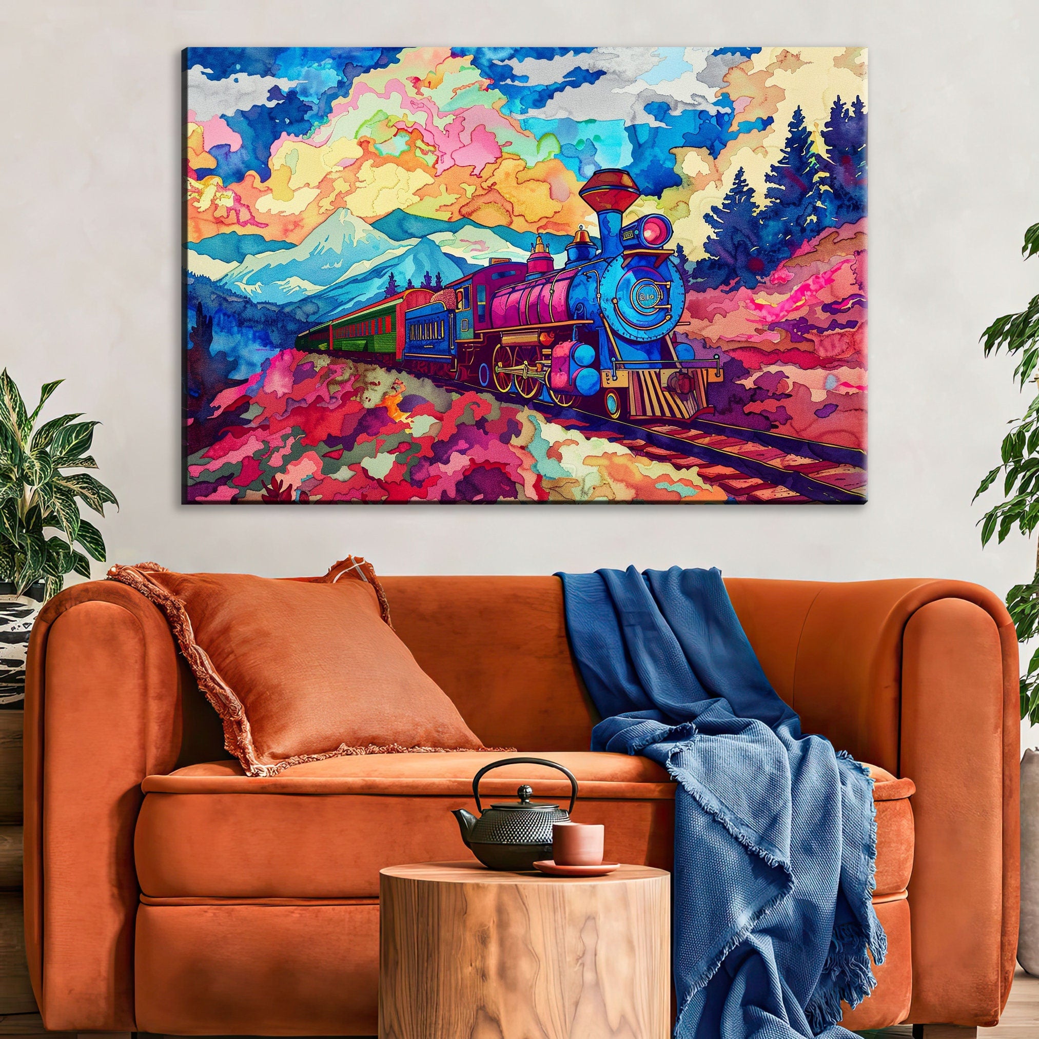 Steam Engine Canvas | Classic Railway Wall Art - Gallery Wrapped, Ready to Hang