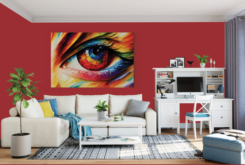 Eye Canvas Print – Vibrant Colorful Art on Large Gallery Ready Canvas