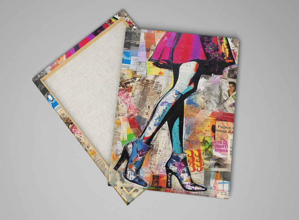 Pop Art Canvas Featuring Woman Legs Art | Stylish Heels & Feminine Beauty Decor