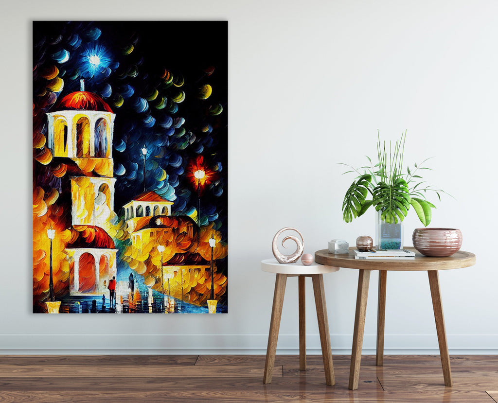 Athens Greece Canvas – High Quality Canvas Art Reproduction With Wooden Frame